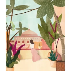 Fabrique de Styles Affiche femme balcon 30x40cm* Cadres Déco Et Affiches