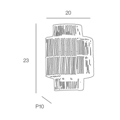 Fabrique de Styles Applique en corde tressée h23cm - Cancun* Appliques