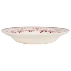 Fabrique de Styles Assiette creuse en faïence bordeaux d23cm - faustine* Assiettes