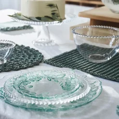 Fabrique de Styles Assiette plate en verre d26cm - perloa* Assiettes