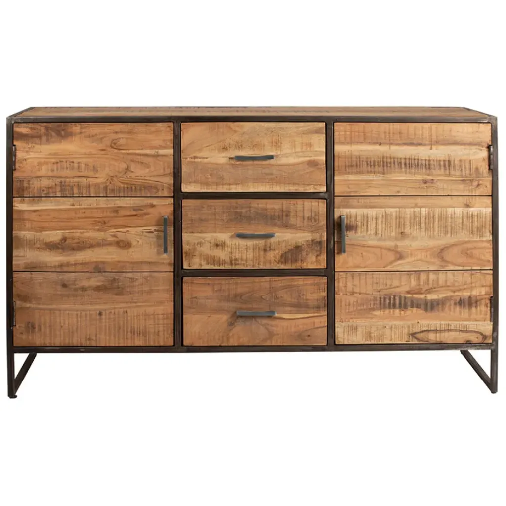 Fabrique de Styles Bahut en acacia et fer noir l150cm - Factory* Buffets Et Vitrines