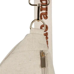 Fabrique de Styles Banane en lin et coton écru et terracotta avec bandoulière amovible - Bananez* Sacs Et Cabas