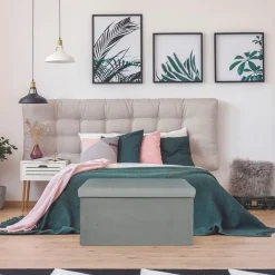 Fabrique de Styles Banc coffre pliable en velours côtelé - Julia* Bancs Et Banquettes