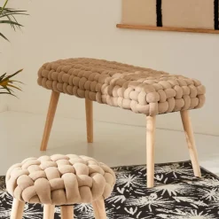 Fabrique de Styles Banc en tissu et pin - Element* Bancs Et Banquettes