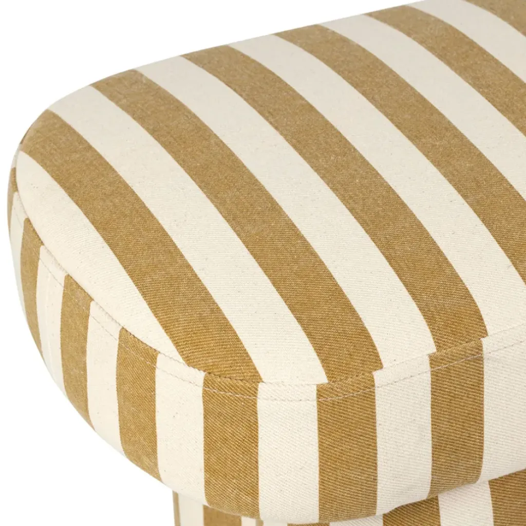Fabrique de Styles Banc rayé en coton et bois d'hévéa - Belly* Bancs Et Banquettes