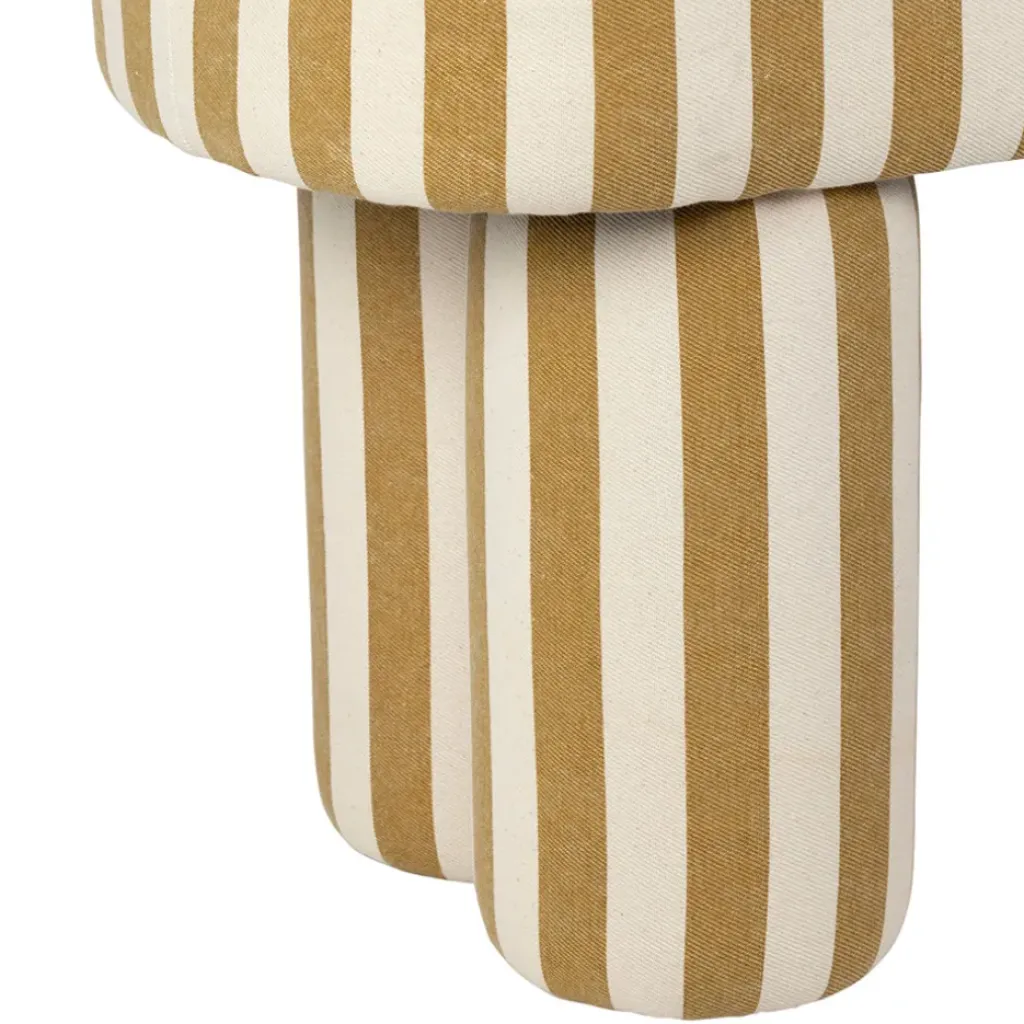 Fabrique de Styles Banc rayé en coton et bois d'hévéa - Belly* Bancs Et Banquettes