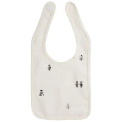 Fabrique de Styles Bavoir en coton écru et gris - Banquise*Enfant Accessoires Repas