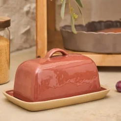 Fabrique de Styles Beurrier en grès - Jade* Accessoires De Table