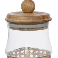 Fabrique de Styles Bocal en verre avec couvercle et rotin 75cl - Fantine* Pots Et Bocaux