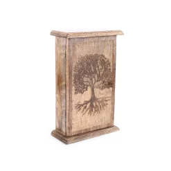 Fabrique de Styles Boite à cles arbre de vie en bois 18x7.5xh28cm* Déco À Suspendre Et Adhésive