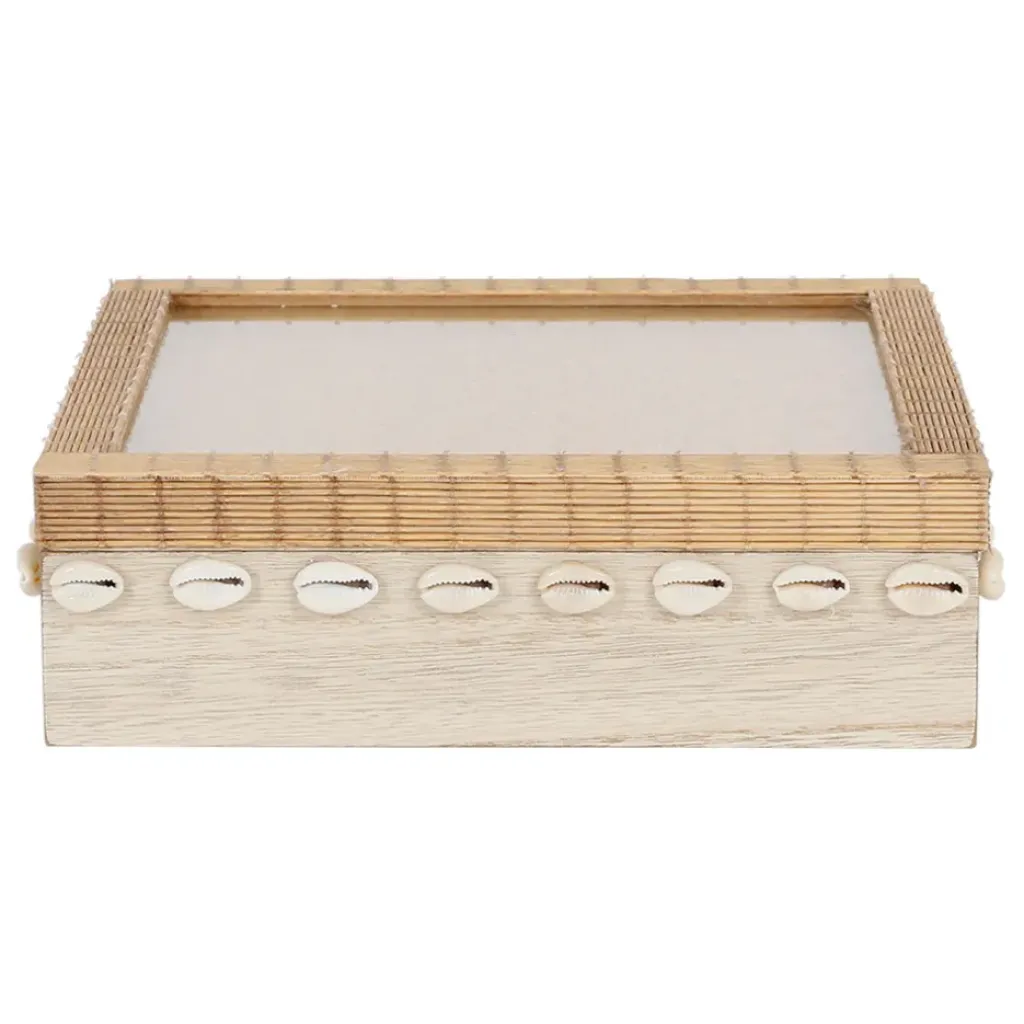 Fabrique de Styles Boite à thé 9 compartiments sable et coquillages - sand* Boîtes