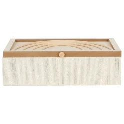 Fabrique de Styles Boite avec couvercle en rotin - blue sand* Boîtes