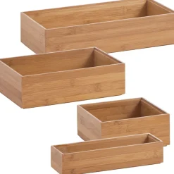 Fabrique de Styles Boite de rangement en bambou 23x7.5xh5cm* Rangements Salle De Bain
