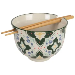 Fabrique de Styles Bol baguette en grès et bambou vert d13cm - Azulejo* Bols Et Coupelles