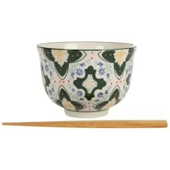 Fabrique de Styles Bol baguette en grès et bambou vert d13cm - Azulejo* Bols Et Coupelles