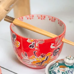 Fabrique de Styles Bol en grès rouge d13cm et baguettes - Ava* Bols Et Coupelles