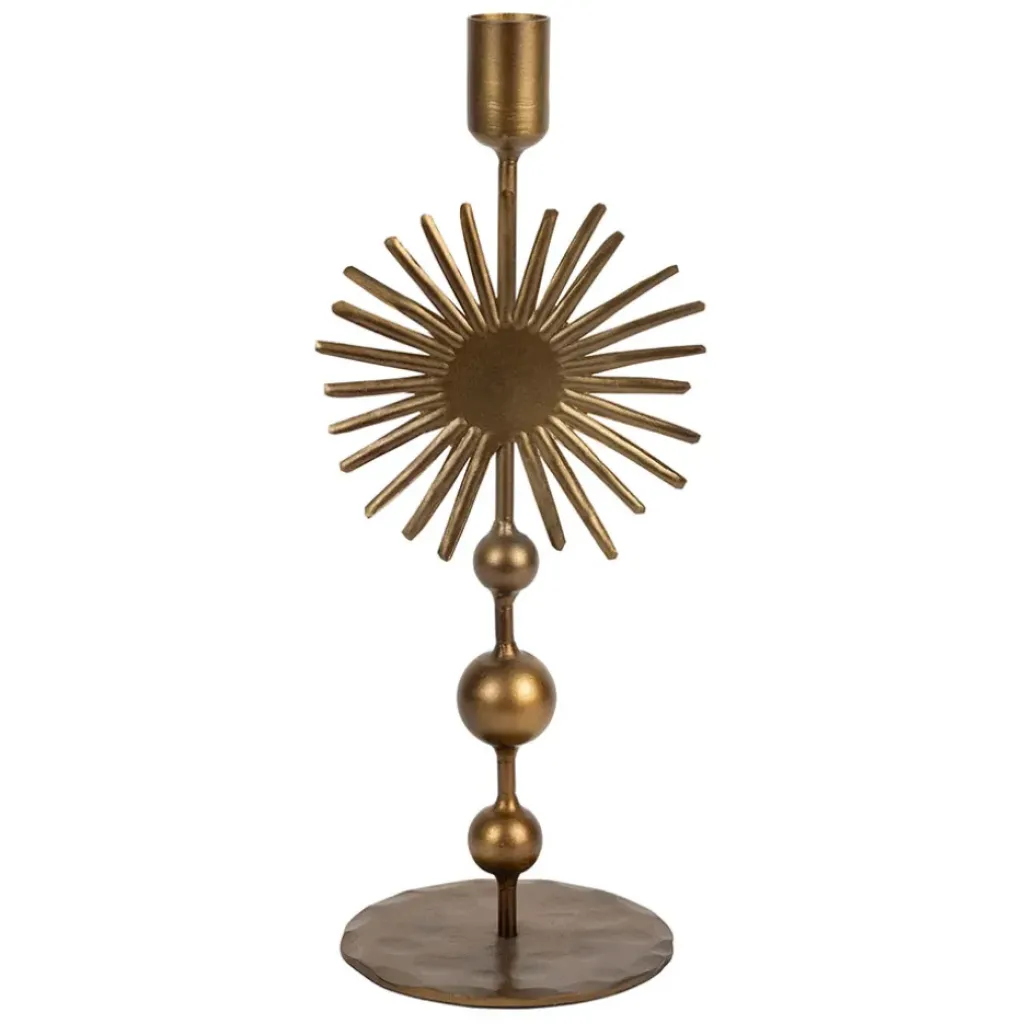 Fabrique de Styles Bougeoir en fer h30cm - Soleil* Photophores, Bougeoirs Et Lanternes