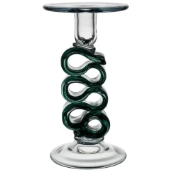 Fabrique de Styles Bougeoir en verre émeraude h23.5cm - Sablon* Photophores, Bougeoirs Et Lanternes