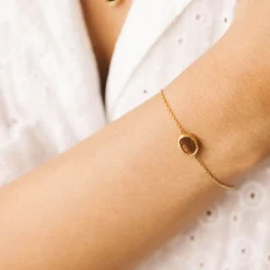 Fabrique de Styles Bougie Bijou Bracelet Or pierre Oreil du tigre lavande boisé 50h* Bougies Parfumées