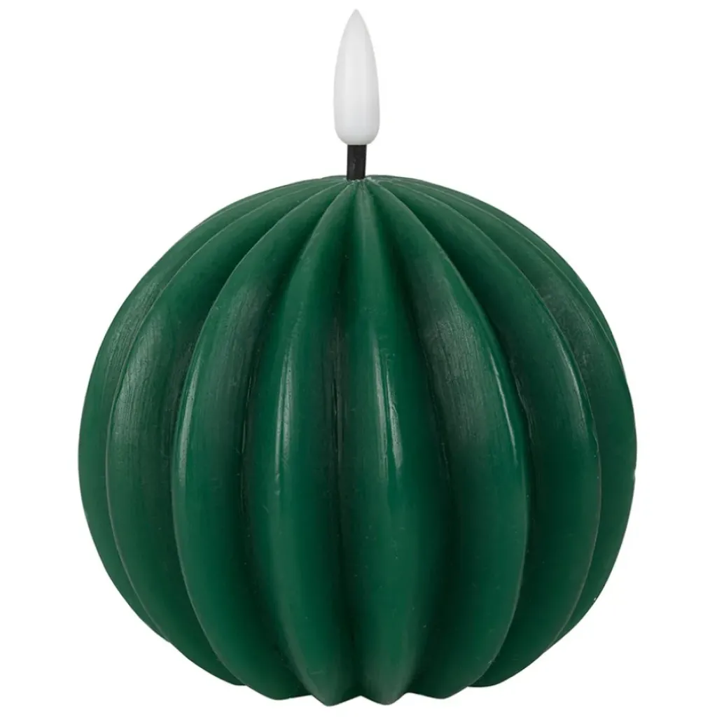 Fabrique de Styles Bougie led boule vert sapin h12cm* Déco Lumineuse