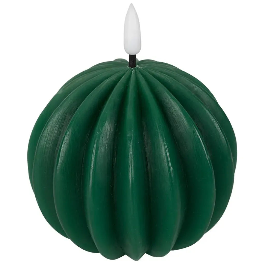 Fabrique de Styles Bougie led boule vert sapin h12cm* Déco Lumineuse