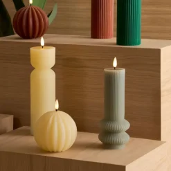 Fabrique de Styles Bougie led pilier h21cm* Déco Lumineuse