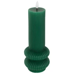 Fabrique de Styles Bougie led pilier vert sapin h21cm* Déco Lumineuse