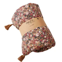 Fabrique de Styles Bout de lit en gaze de coton imprimée 90x200cm - Capucine* Couvre-lits