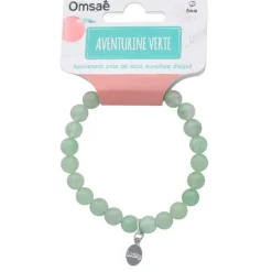Fabrique de Styles Bracelet aventurine e perles rondes 8mm et chance* Bijoux Fantaisie