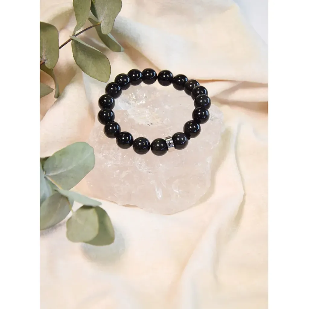 Fabrique de Styles Bracelet obsidienne e perles rondes 8mm* Bijoux Fantaisie