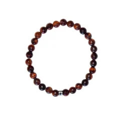 Fabrique de Styles Bracelet oeil de taureau perles rondes 6mm* Bijoux Fantaisie