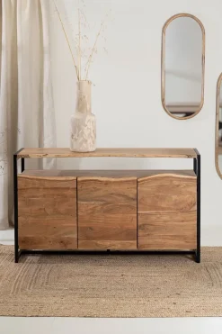 Fabrique de Styles Buffet 3 portes en acacia et pieds en fer noir - Brooklyn* Buffets Et Vitrines