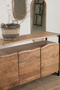 Fabrique de Styles Buffet 3 portes en acacia et pieds en fer noir - Brooklyn* Buffets Et Vitrines