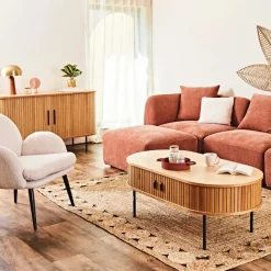 Fabrique de Styles Buffet en placage chêne 140x45cm - nola* Buffets Et Vitrines