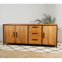 Fabrique de Styles Buffet enfilade en teck massif 3 portes L195cm - Alix* Buffets Et Vitrines