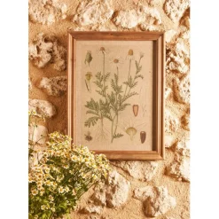 Fabrique de Styles Cadre déco margueritte en tissu et bois 33x43cm* Cadres Déco Et Affiches
