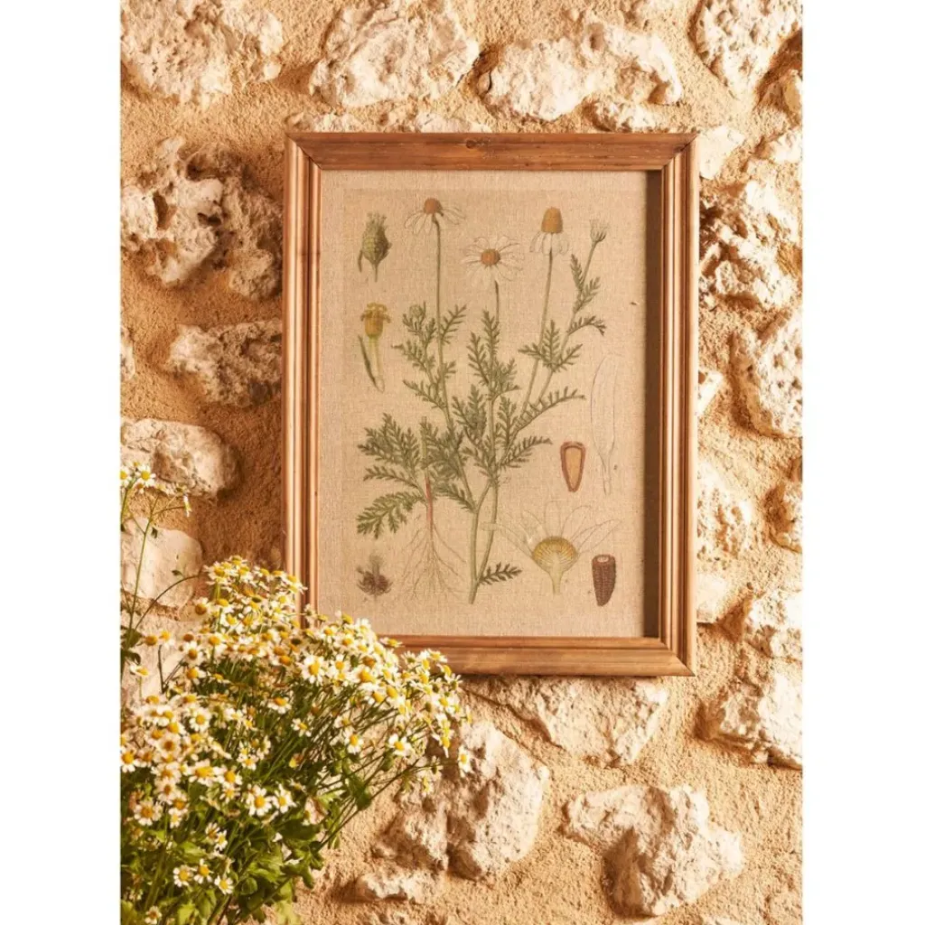 Fabrique de Styles Cadre déco margueritte en tissu et bois 33x43cm* Cadres Déco Et Affiches