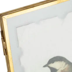 Fabrique de Styles Cadre déco (x2) en verre et coton oiseau 14x18cm* Cadres Déco Et Affiches