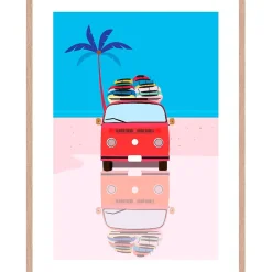 Fabrique de Styles Cadre image graphic van 50x70cm lario chene* Cadres Déco Et Affiches