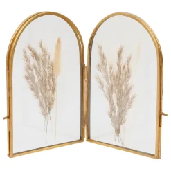 Fabrique de Styles Cadre photo 2 vues en verre et laiton 10x10cm - Retro* Cadres Photos