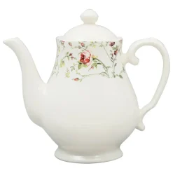 Fabrique de Styles Cafetiere en Faïence blanc et - fleurs champs* Théières Et Cafetières