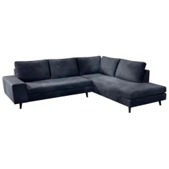 Fabrique de Styles Canapé d'angle droit 5 places André - effet velours - Seven emerald* Canapés D'angle