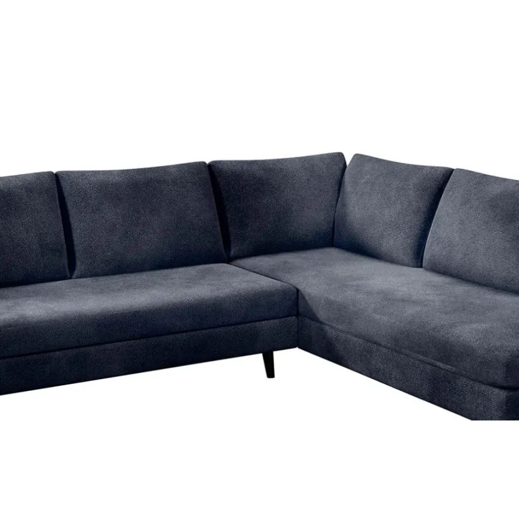 Fabrique de Styles Canapé d'angle droit 5 places André - effet velours - Seven emerald* Canapés D'angle