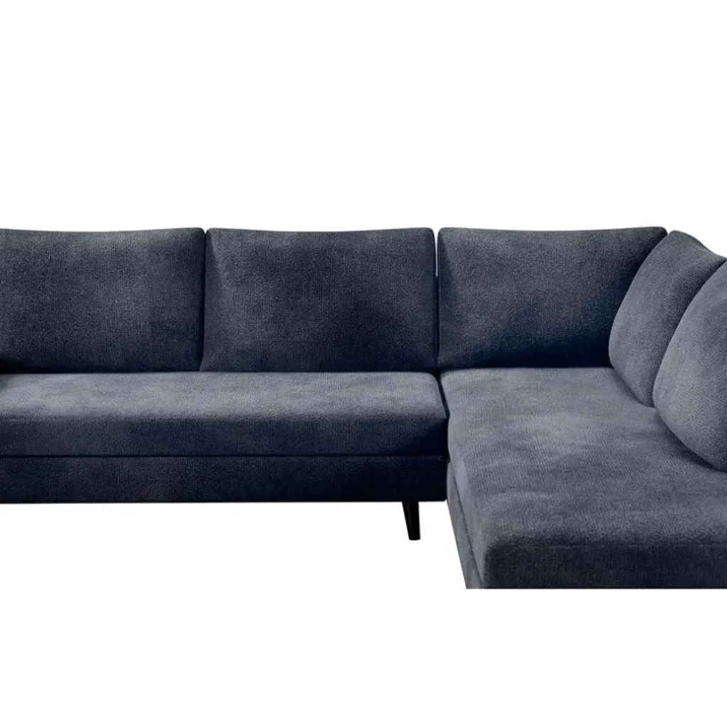 Fabrique de Styles Canapé d'angle droit 5 places André - effet velours - Seven emerald* Canapés D'angle