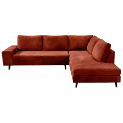 Fabrique de Styles Canapé d'angle droit 5 places André - effet velours - Seven emerald* Canapés D'angle