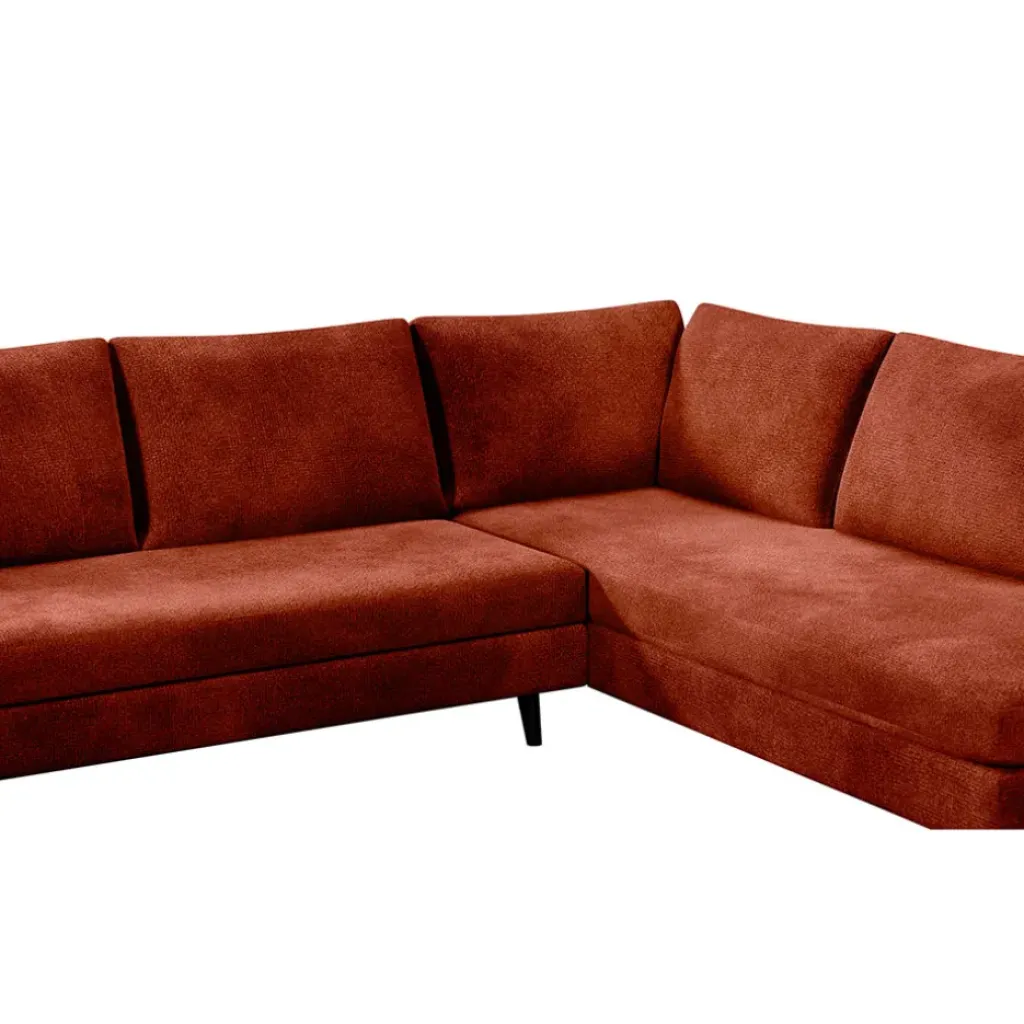 Fabrique de Styles Canapé d'angle droit 5 places André - effet velours - Seven emerald* Canapés D'angle