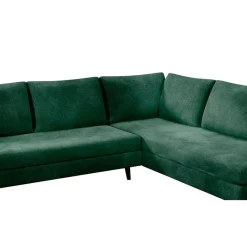 Fabrique de Styles Canapé d'angle droit 5 places André - effet velours - Seven emerald* Canapés D'angle