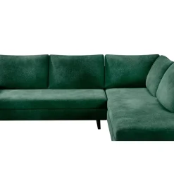 Fabrique de Styles Canapé d'angle droit 5 places André - effet velours - Seven emerald* Canapés D'angle