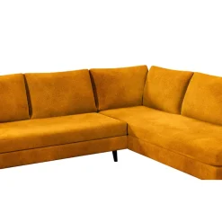 Fabrique de Styles Canapé d'angle droit 5 places André - effet velours - Seven emerald* Canapés D'angle