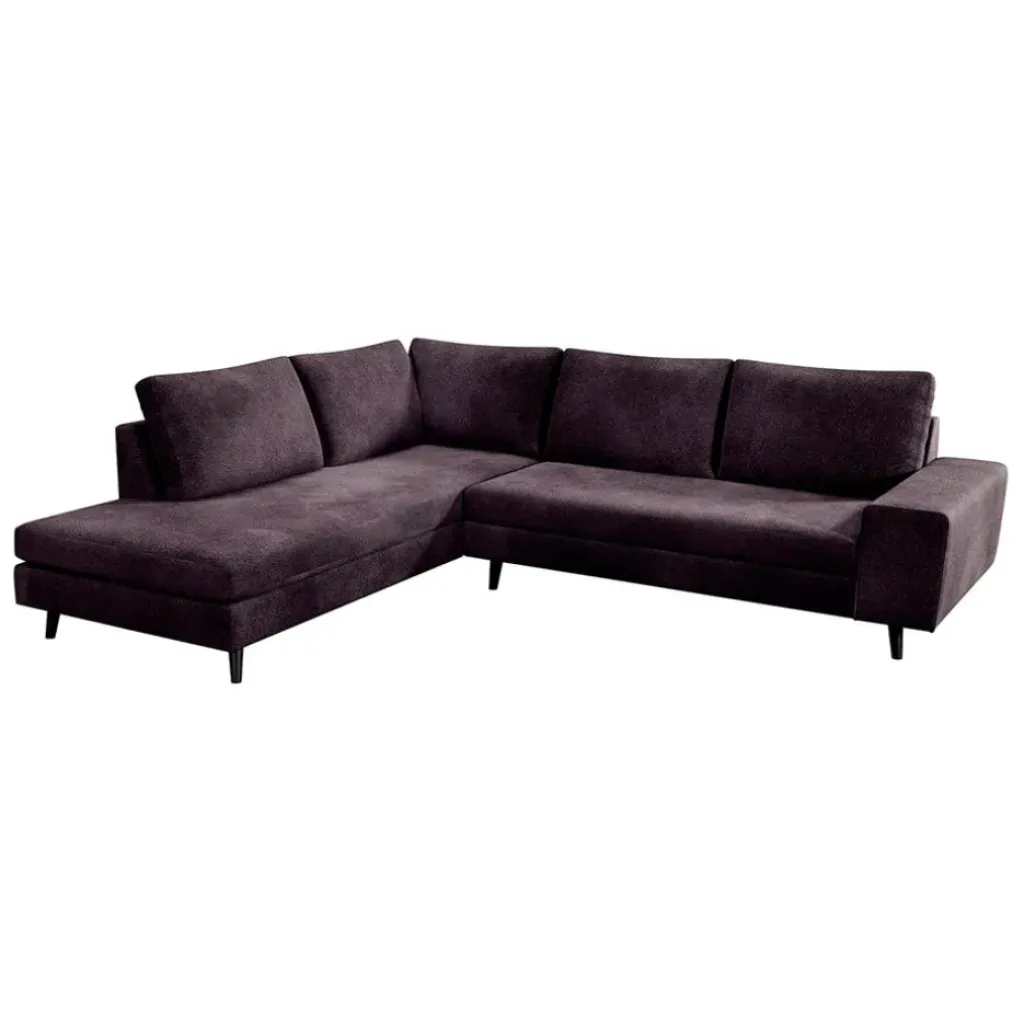 Fabrique de Styles Canapé d'angle droit 5 places André - effet velours - Seven emerald* Canapés D'angle